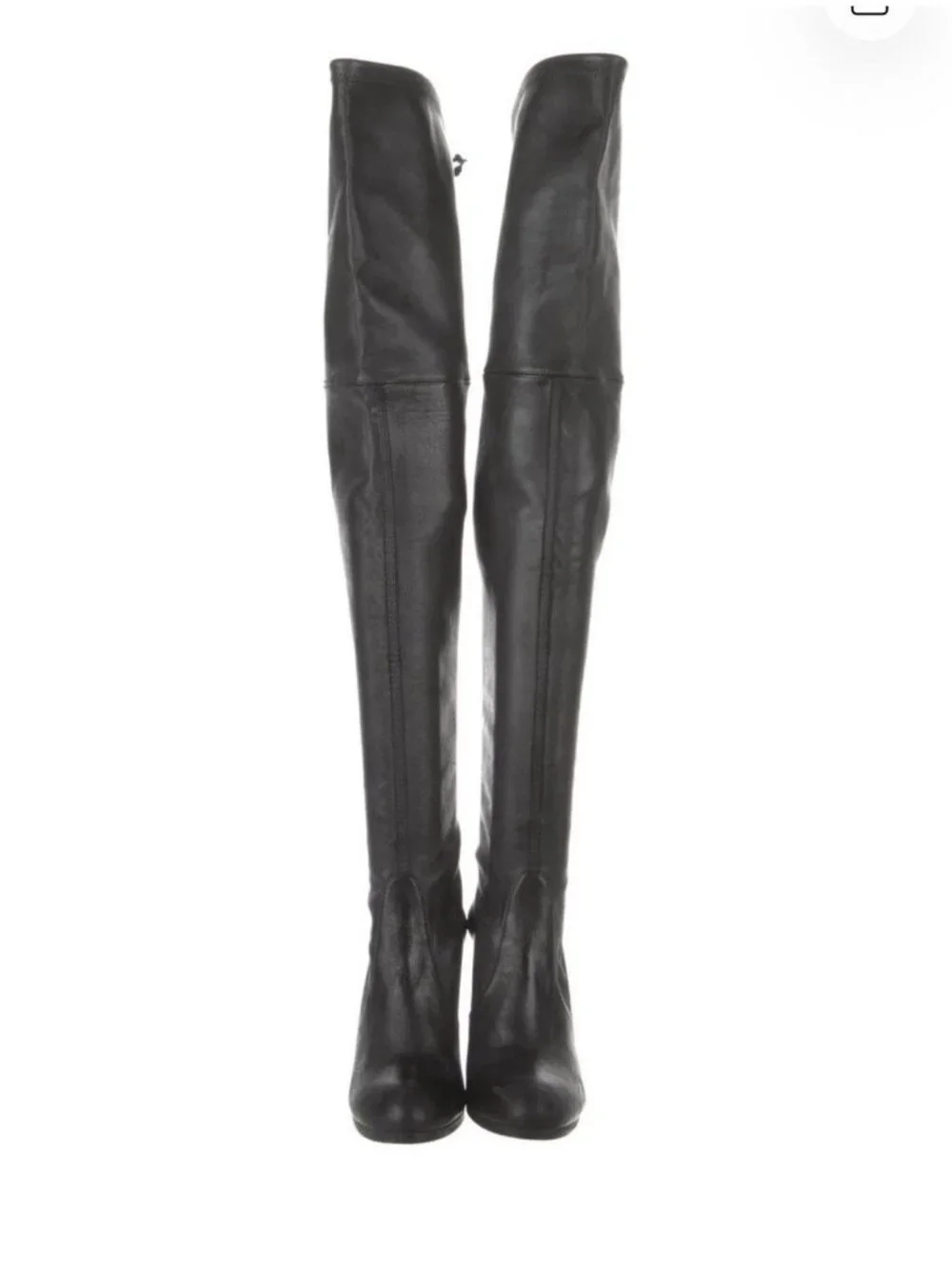 Stuart Weitzman Womens Over Knee Boots Size 7 Black Leather Old Money Designer